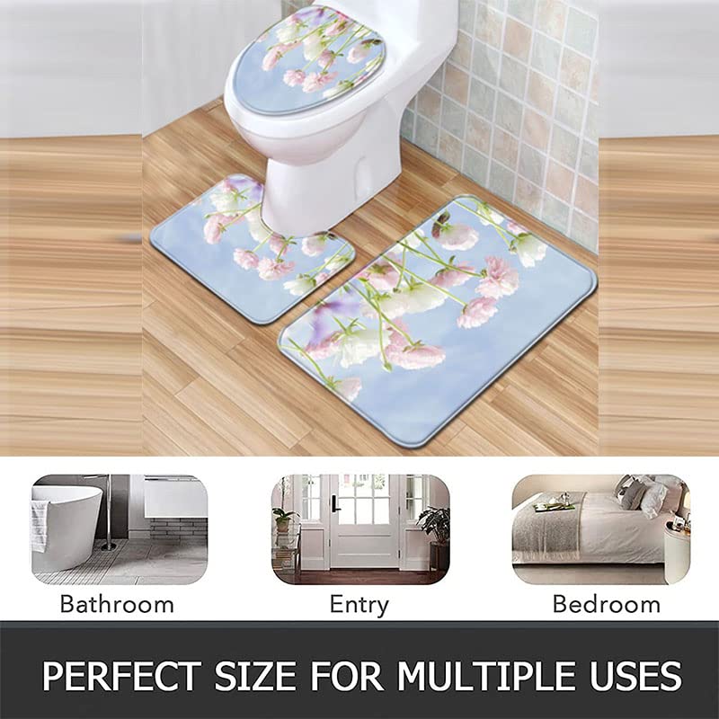 FANSU rutschfeste Badematten Set 3 Teilig, Weich Mikrofaser Badezimmerteppich Waschbar WC-Deckelbezug und Saugfähig U… – Bild 6