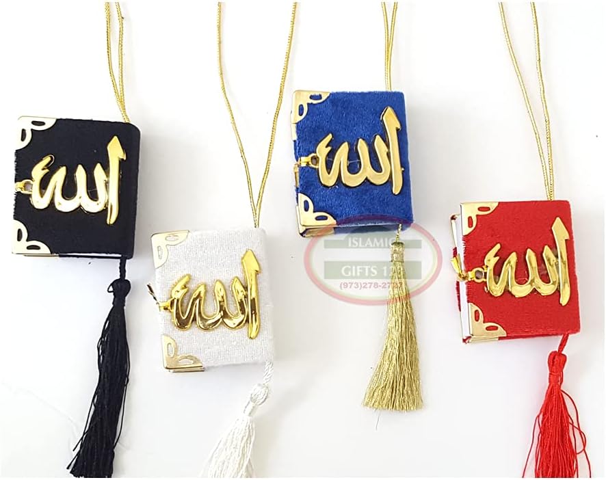 Mini Quran[10 Pack ] Islamic Wedding Favors Quran car hanger Islamic Favors Islamic Wall Art Islamic Decor Ayatul Kursi Ramadan Decor Ramadan Favor-Eid Favors Islamic Gifts 123 (Random Colors)