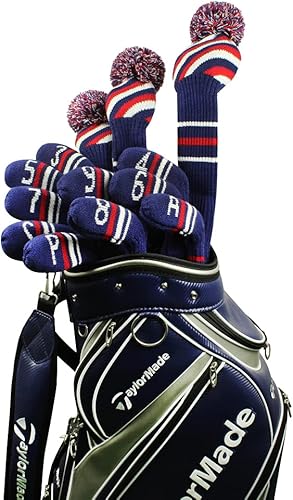 Miniatura 7 de Scott Edward 1710 piezas de fundas de cabeza de palos de golf de punto para hierros, cuña y básicamente forma de calcetines, protector de cabeza de