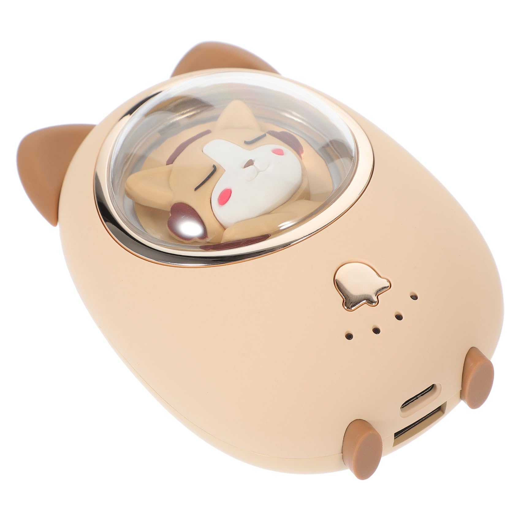 Chauffe-Mains USB Rechargeable D’Animaux Mini Chauffe-Poche Lumineux Protection Anti-Surchauffe Portable et Léger pour Activités Extérieures Hivernales