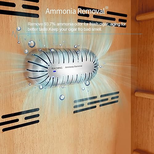 Miniatura 4 de Raching MON2800 - Armario de control de clima de puros, gabinete humidor de cigarros con eliminación de amoníaco, gabinete de marco de madera de