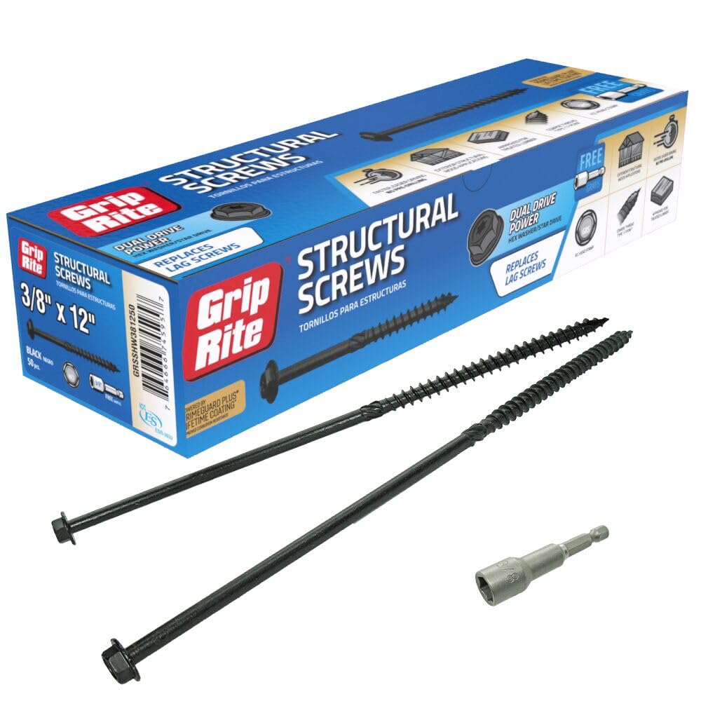 Tornillos Prime Guard Plus de 3/8 con doble impronta hexagonal y T-25 anticaída 8