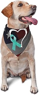 Ovarian Cancer Awareness Triangle Dog Bandana Scarf Accessories for Pet Bibs