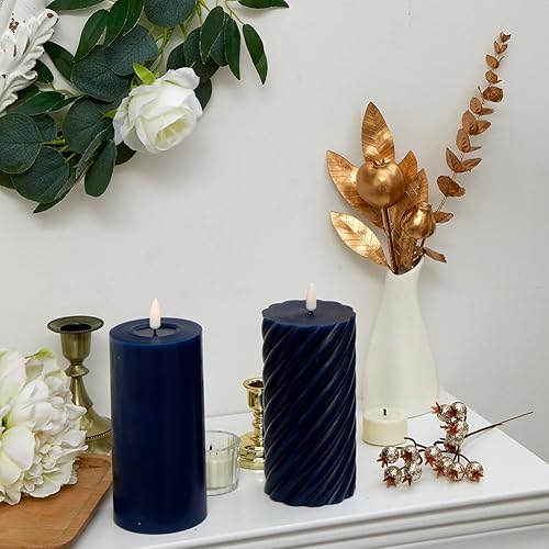 Miniatura 4 de Velas sin llama de pilar que funcionan con pilas con control remoto (3 pulgadas de profundidad x 4 pulgadas de alto, 5 pulgadas de alto, 6