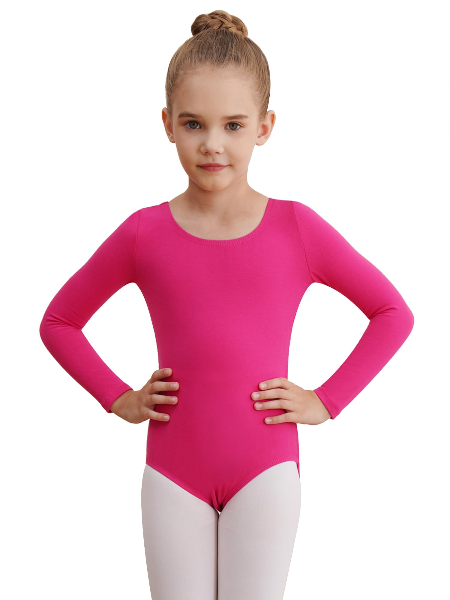 WEGE mädchen body langarm body kinder schwarz body ballett gymnastik tanzshirt kinder
