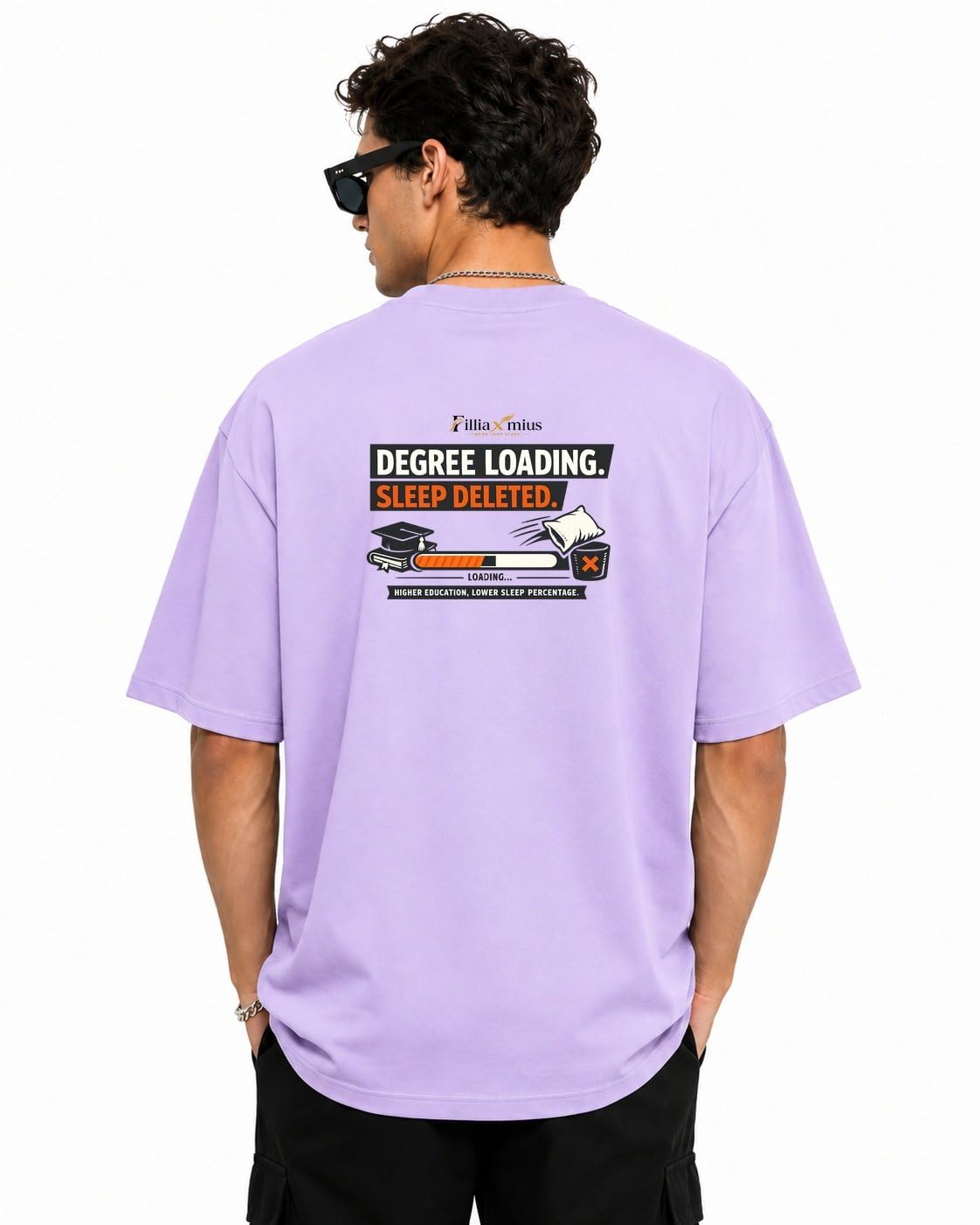 Degree Loading. Sleep Deleted. Oversized T-Shirt - Lavender
