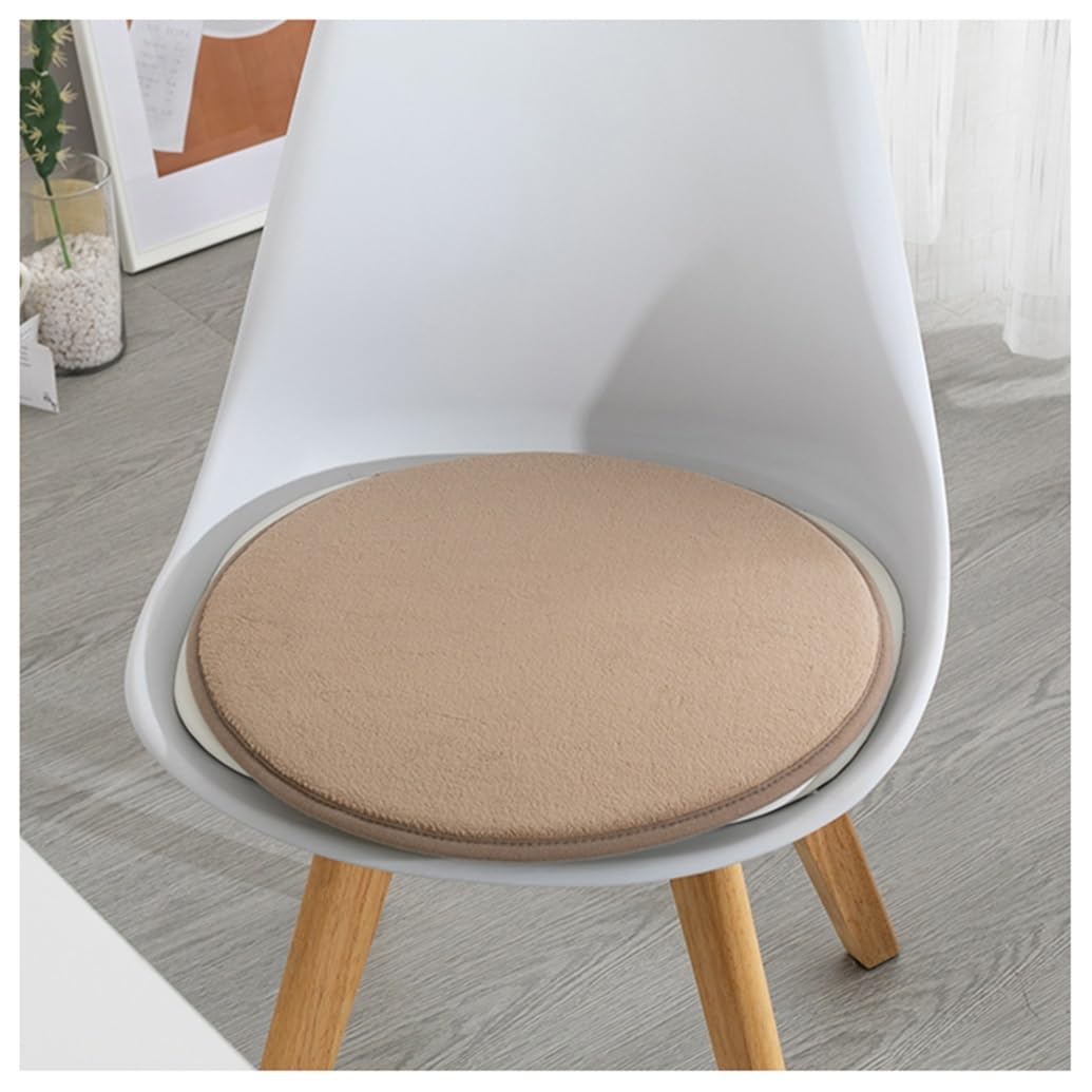 MOODMUSE (1/2/4 Pack) Round Stool Chair Cushion,Non Slip Memory Foam Seat Cushion,Chair Pad Seat Pads For High Stool Patio Dining Kitchen Office (Color : Light Curry, Size : 33cm(1pack))