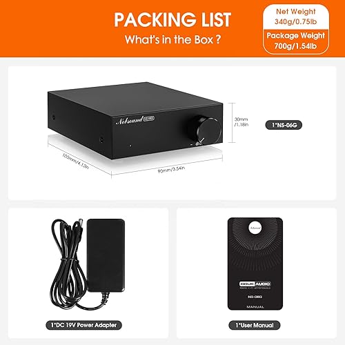 Miniatura 8 de Mini amplificador Nobsound de 2 canales amplificador de potencia digital de alta fidelidad de 60 x 2, clase D con TPA3116 para estéreo de cine en