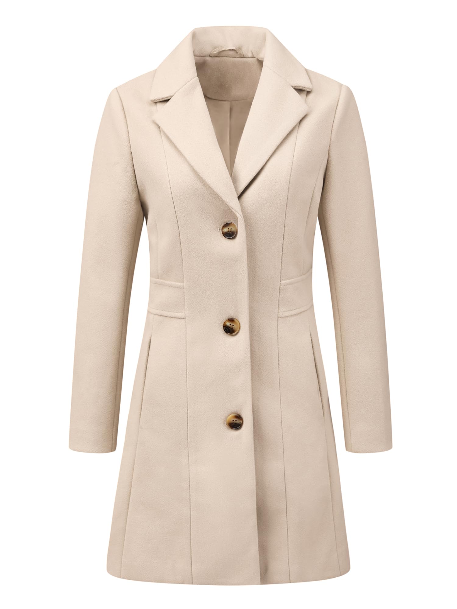 Allegra K Womens Winter Elegant Pea Coat 2026 Single Breasted Long Overcoat
