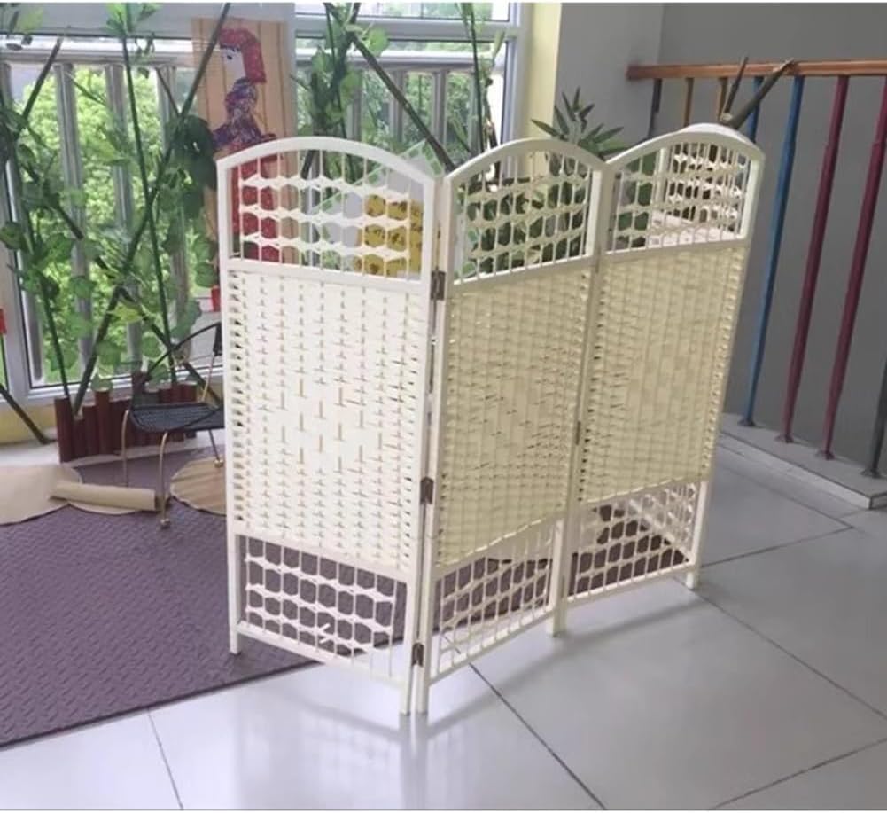 Cloison de séparation pliable à 4 panneaux - Paravent d'intimité - Séparateur décoratif léger pour le salon, facile à déplacer, idéal pour chambre à coucher ou chambre d'enfant