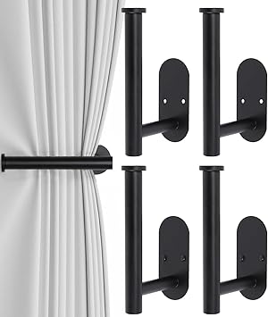 4pcs Curtain Holdbacks, Screw-in Curtain Tiebacks