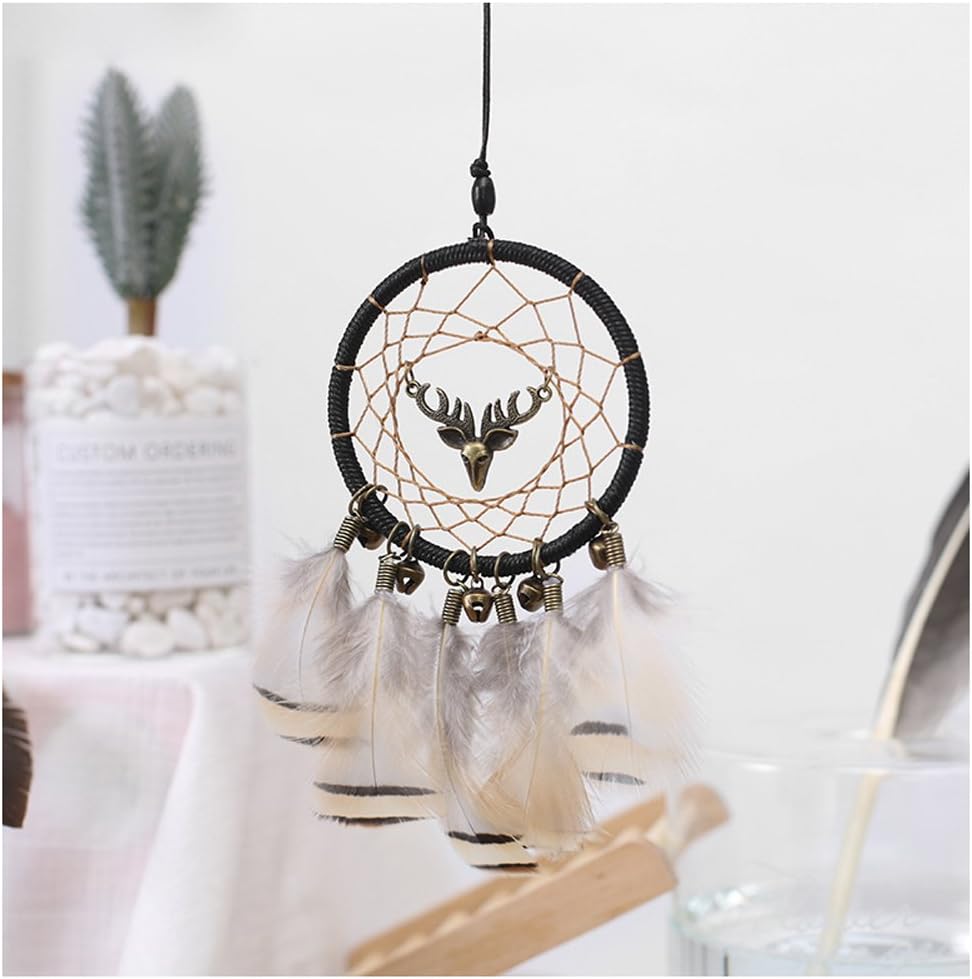 WCHUANG Deer Brown Dream Catcher Car Pendant, Wall Hanging Ornament Wedding Party Favor, Baby Shower, Birthday Gift
