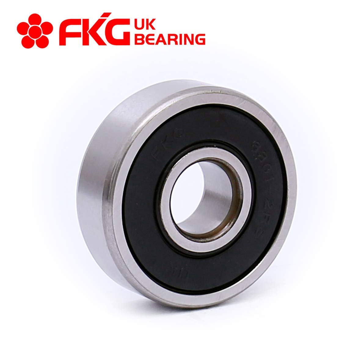 FKG 6301-2RS 12x37x12mm Deep Groove Ball Bearing Double Rubber Seal Bearings Pre-Lubricated 2 Pcs