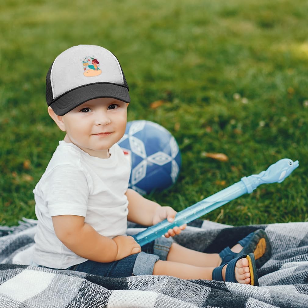 Cute Rascals Kids Trucker Hat Beach Babe Surfer Girl Polyester Boys Caps & Girls Caps Snapback Closure Adjustable