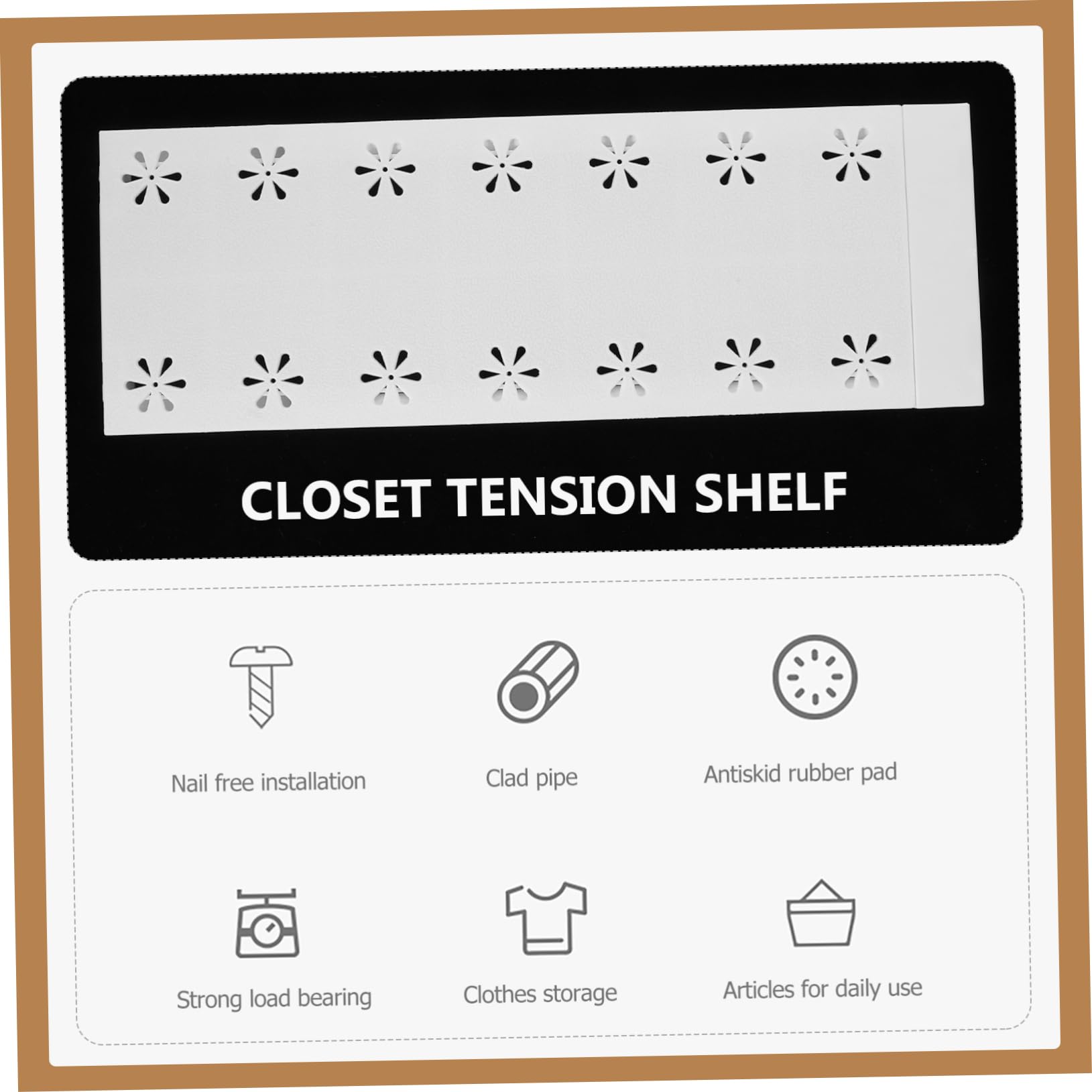 Zerodeko Tension Shelves Expandable for Closet Organizer System Easy to Install