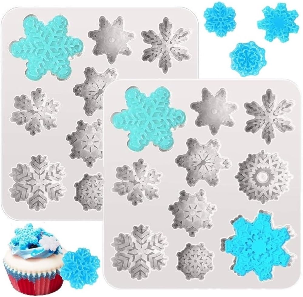 Moon and Star Molds Silicone, Cloud Fondant Mold Moon Star Chocolate Molds for Candy Baking Sugar Cake Pop Cupcake Cake Decorating