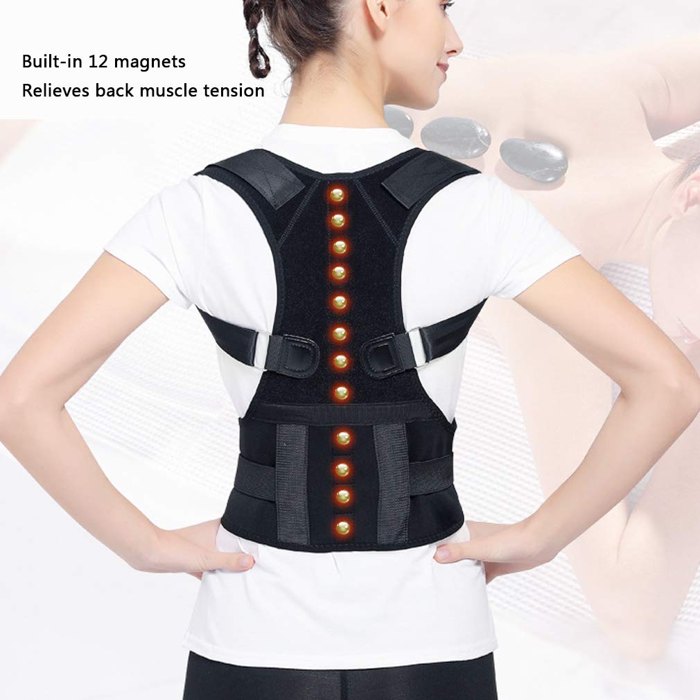 Bene Fascia Posturale Spalle e Schiena, Correttore Postura Schiena Uomo Donna Correttore Posturale Collo e Spalle Migliorare Postura con Fascia Lombare Unisex, S