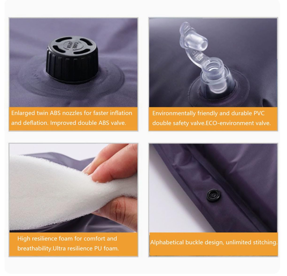 Colchoneta de Camping,Alfombrillas Antihumedad para Tiendas de campaña,Cojín Hinchable Splicable,para Dacia Spring Electric Year from 2021, B-Camouflage Colour