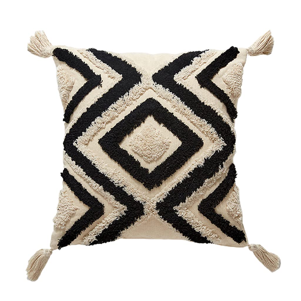 HERAON Handmade Tufted Throw Pillow Covers Nordic Sofa Back Backrest Cushion for Case Pillowcase