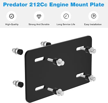 212Cc Engine Mount Plate Kit for Harbor Freight Predator Engine 212cc 6.5HP