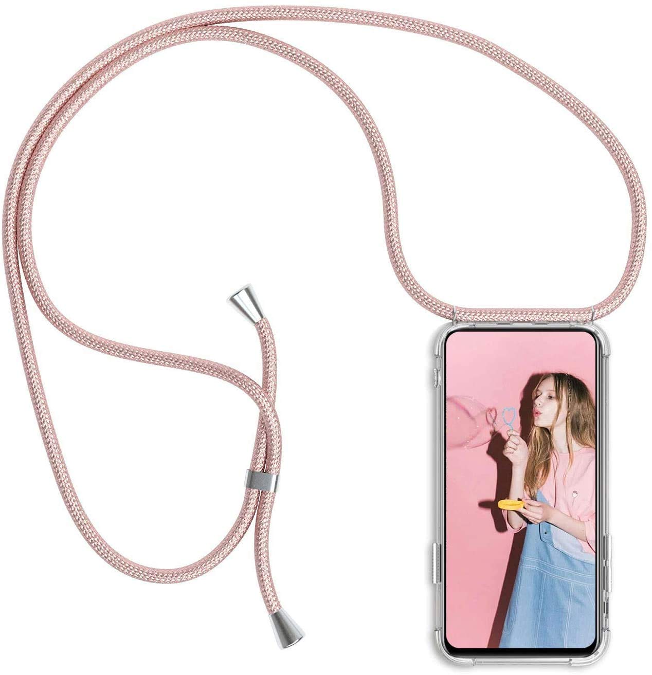 Etui na telefon komórkowy ze smyczką na telefon komórkowy Motorola Moto G84 5G z paskiem - etui na telefon komórkowy ze sznurkiem do zawieszenia, zawieszka na telefon komórkowy, obroża i