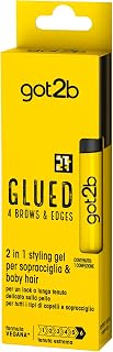 Got2b Glued 4 Brows & Edges Gel Colorato 2 in 1 Marrone 16 ml, Gel Colorante Sopracciglia con Tenuta Estrema, Tonalità da Biondo Scuro a Marrone, Sopracciglia Colorato Lunga Durata