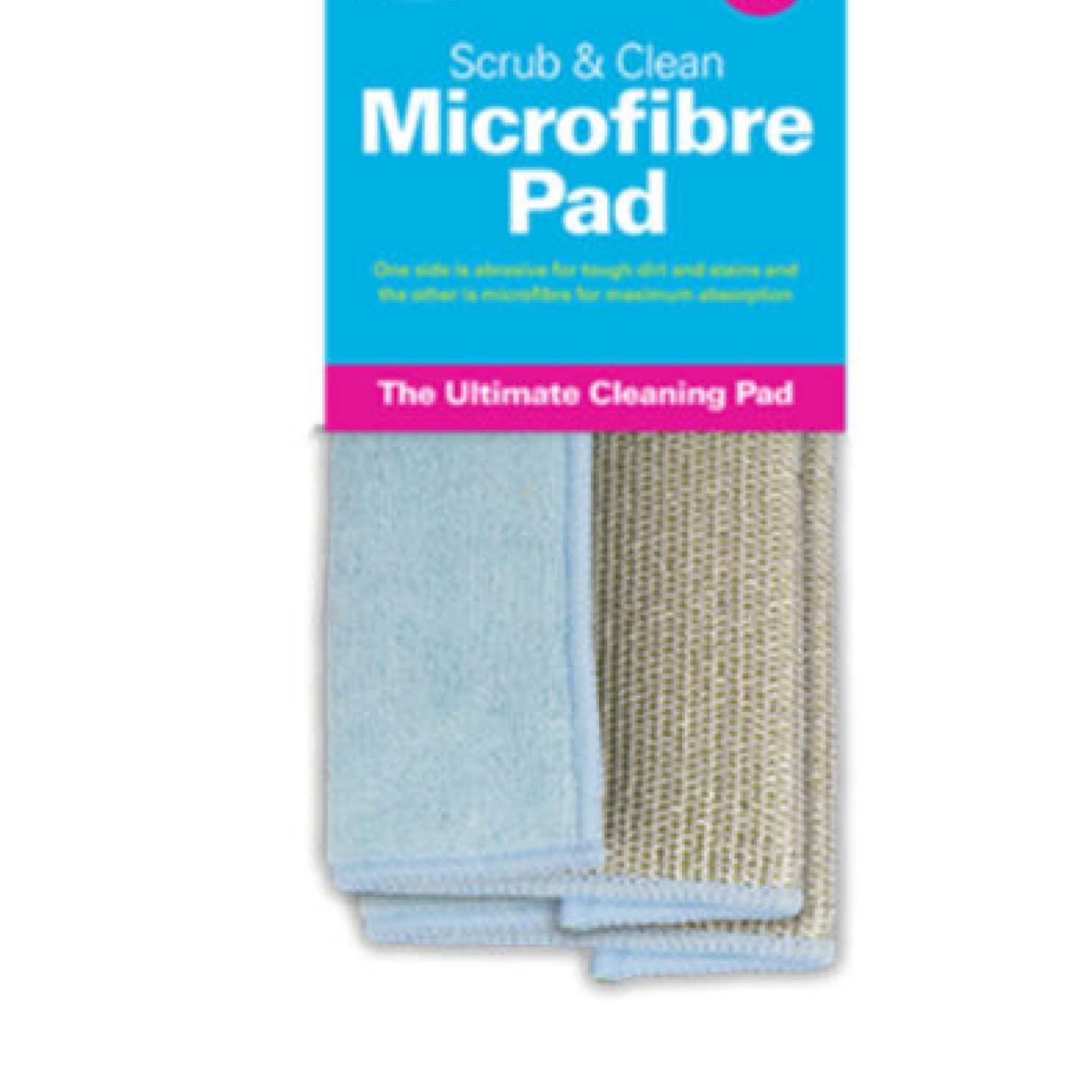 Lizzy Microfibre Cleaning Pad | Premium Soft Pads Non-scratch Kitchen Dish Scrubber Sponge, Ideal for Dish, Sink and Countertop Cleaning (Blue)