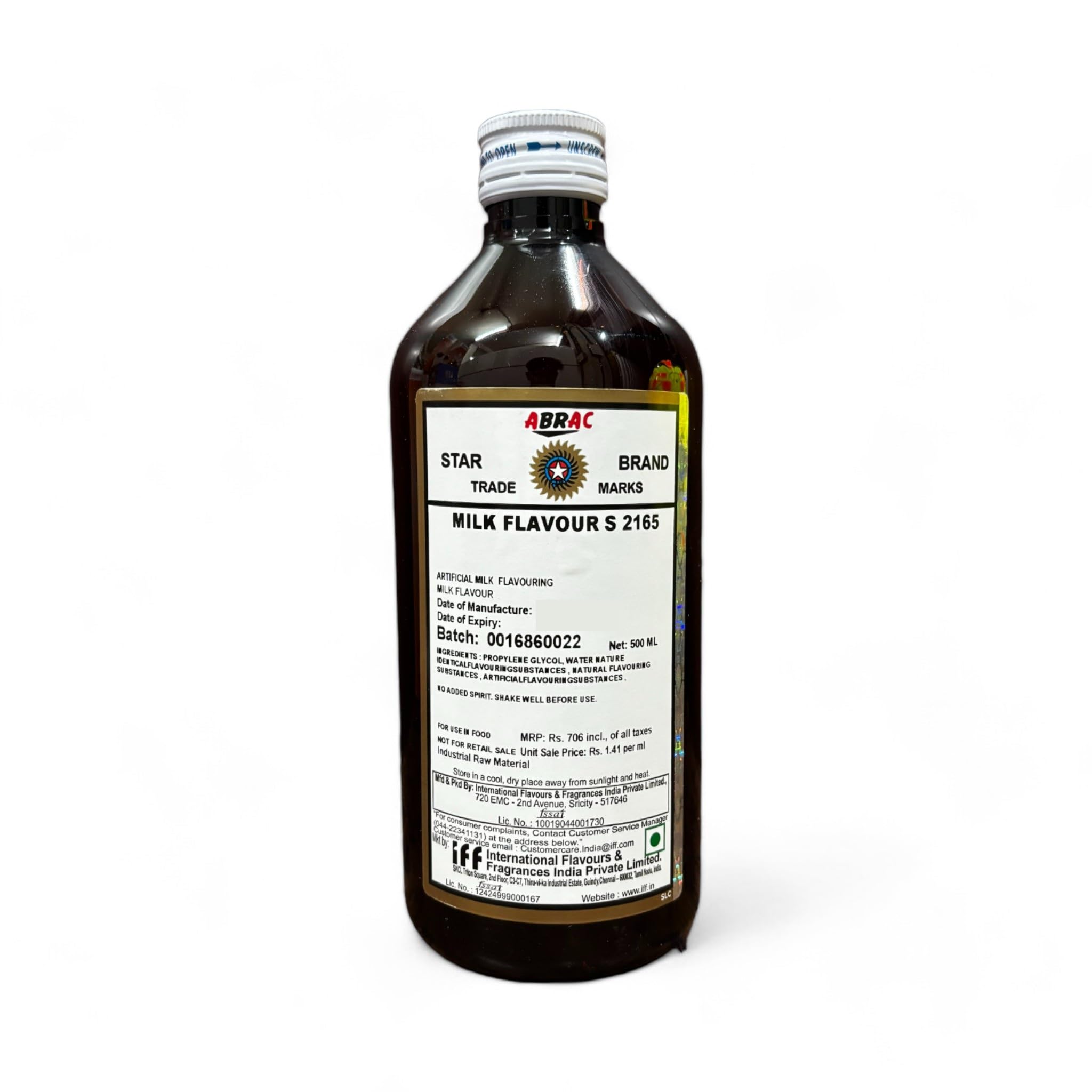 EXCEL ENTERPRISES IFF Milk Flavour/Essence Used in Baking