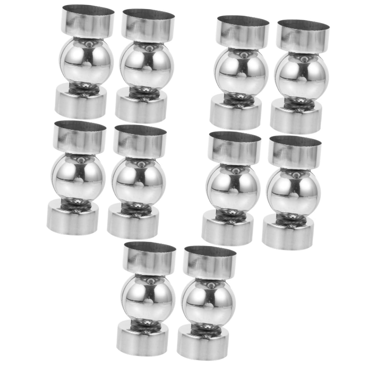 Embout de main courante en acier inoxydable NUOBESTY - Lot de 10 bouchons de finition pour tube