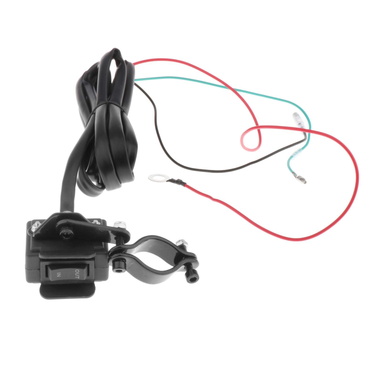 Gazechimp ATV UTV Treuil Rocker Guidon Thumbswitch Remplace adapte pour Tous Les Treuils Étanche Aux Intempéries