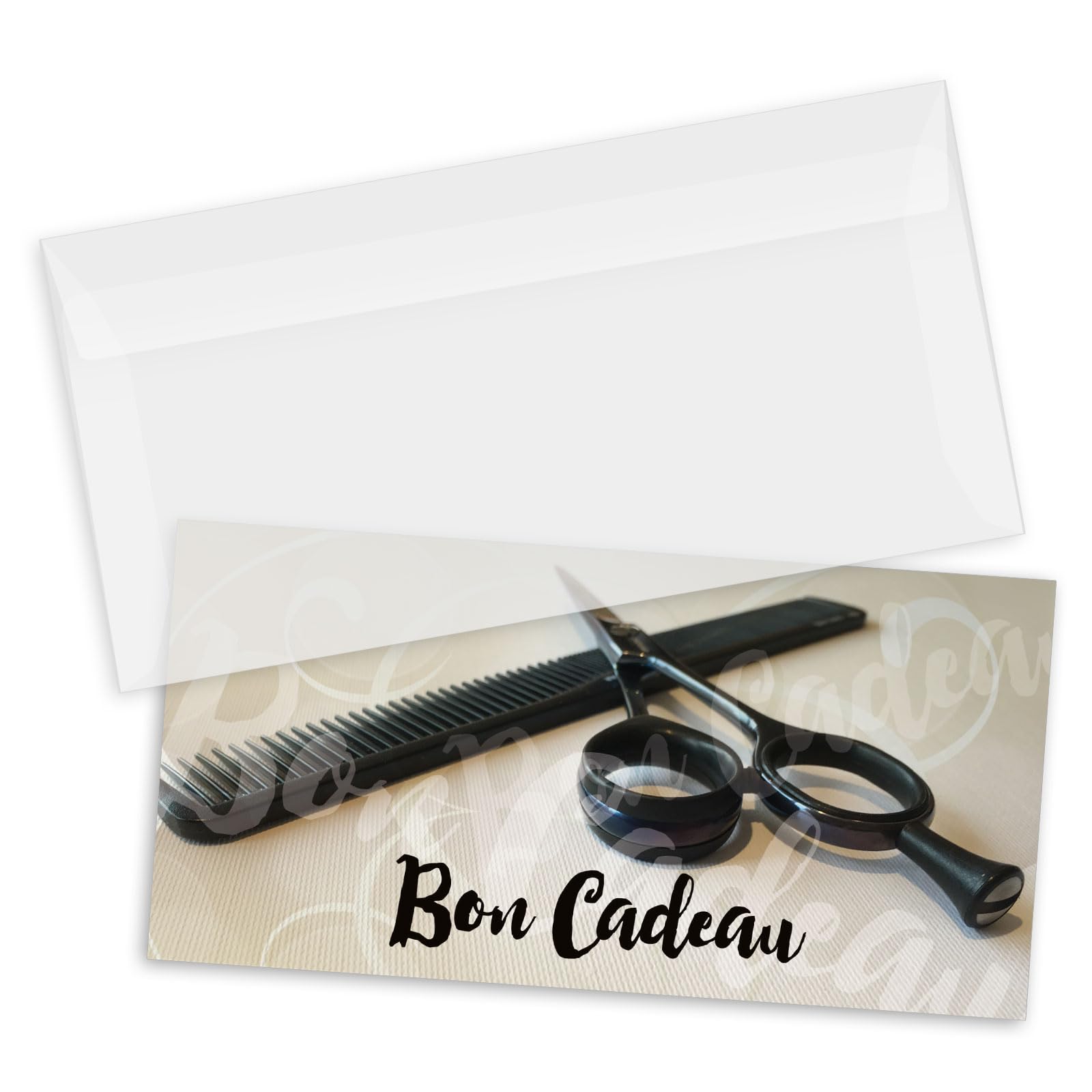 POS BON. 100 formulaires pour créer vos propres bons cadeaux + enveloppe, pour des salons de coiffure. K9288F1-100-V2