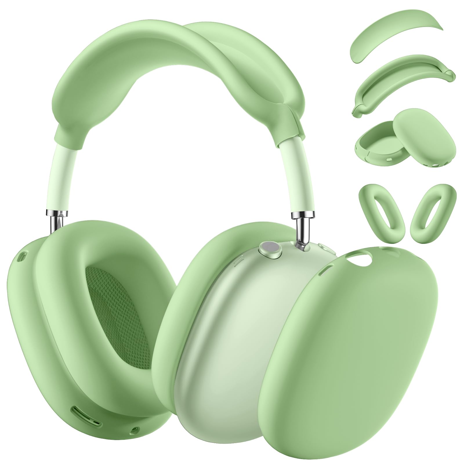 Lerobo Case for AirPods Max, Anti-Scratch Ear Pad & Headband Protector, Soft Silicone Skin for Apple AirPods Max 2024/2020(Mint Green)