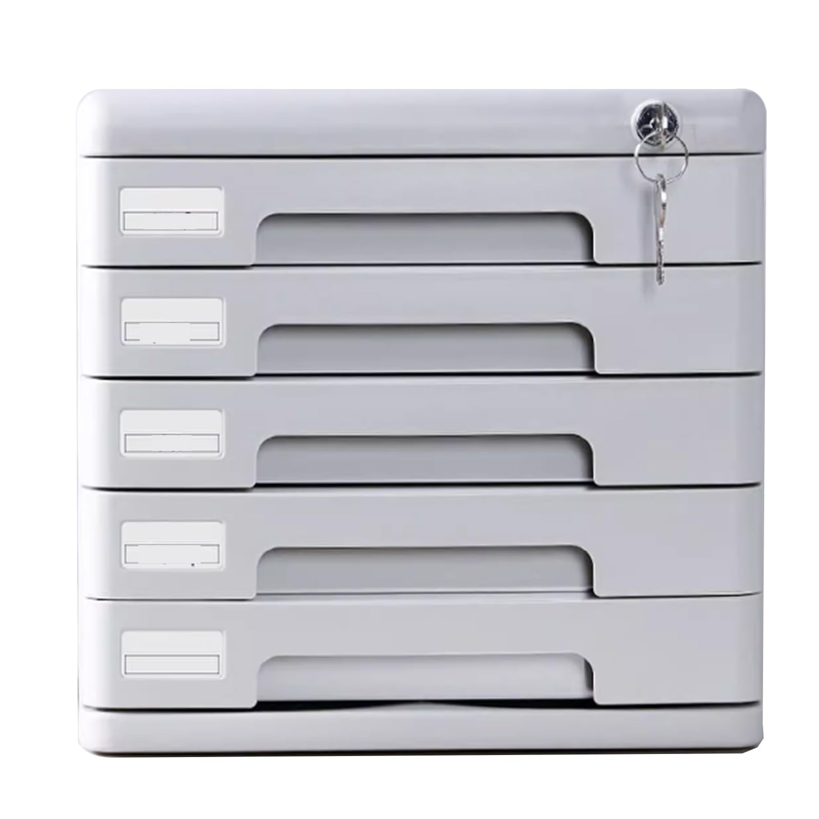 ASerZenith 5Tier Lockable File Organizer – A4 Desktop Storage Cabinet With Key Secure Document Box For Papers & Folders – Ideal For Home Office & Workspace Organization
