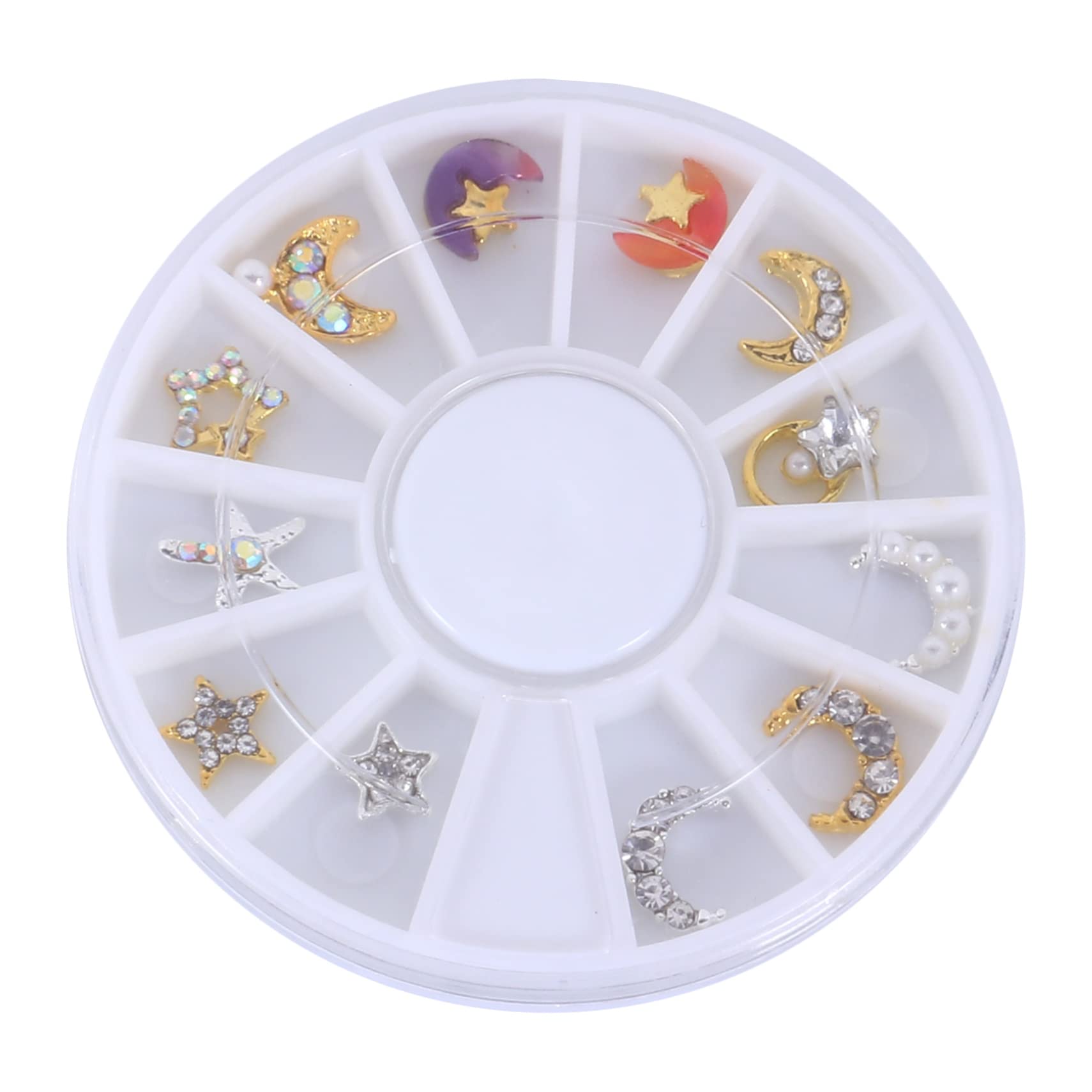 minkissy Nail Art Rhinestone Studs 12 Pack DIY Nail Decorations Add a Sparkle to Your Special Moments