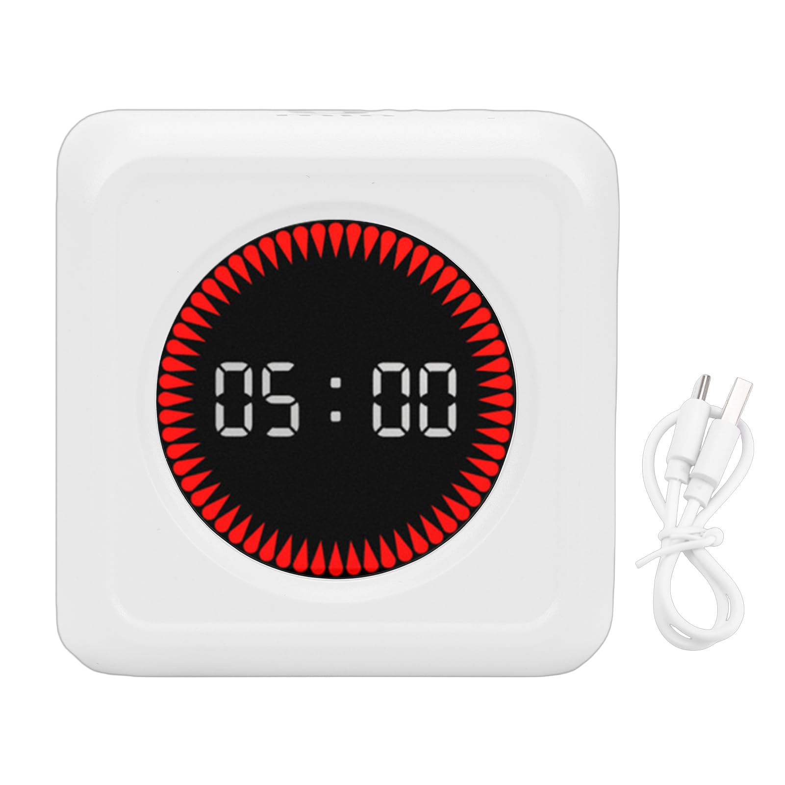 Minuteur visuel de compteur à rebours et de compte programmable blanc taille S