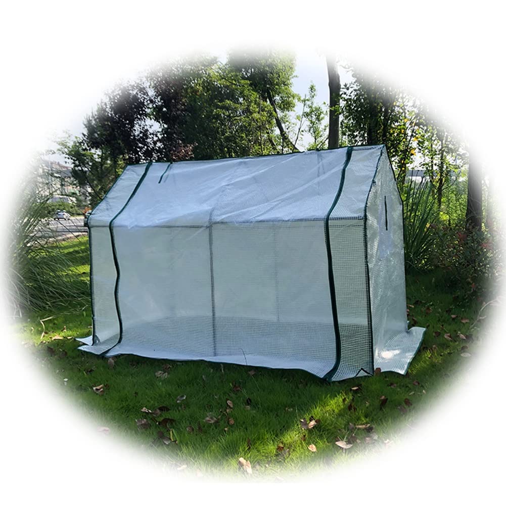 Invernadero De Túnel, Cobertizo De Aislamiento De Plantas con Capa De Malla Estructura De Acero Resistente Cubierta De PE Impermeable Refugio De Flores para Cultivar Verduras Y Flores