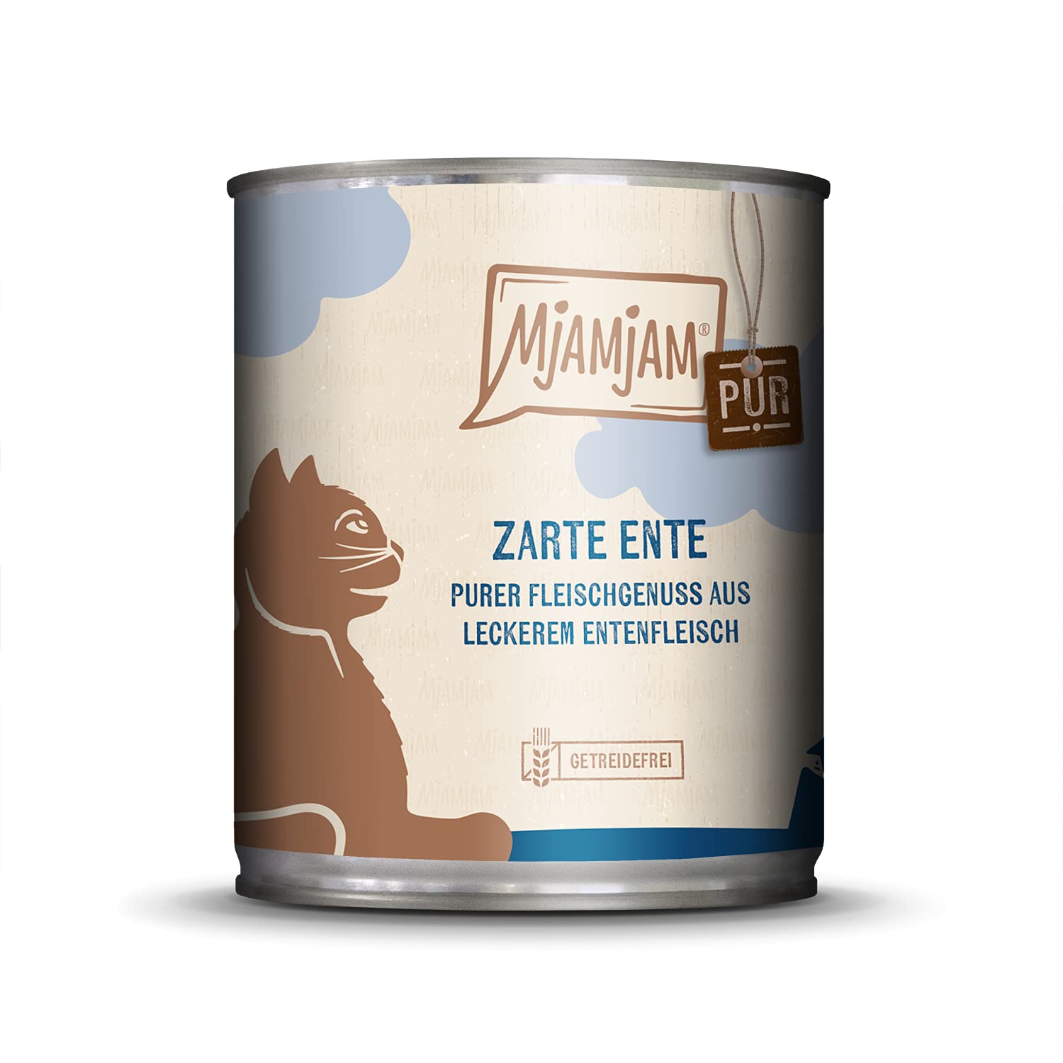 MjAMjAM - Pienso acuoso para Gatos - Suave Pato Puro - Sin Cereales - 6 x 800 g & Pienso acuoso para Gatos - Mix Pack I 2* Pollo, 2* Ternera, 2* Corazones - Sin Cereales 6 x 800 g