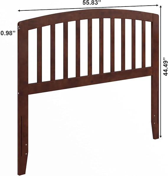 AFI, Richmond Slatted Full Solid Wood Headboard, Walnut