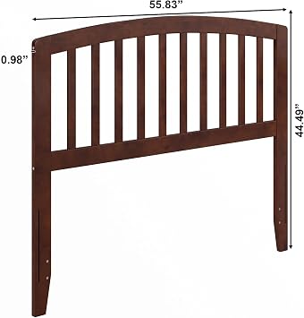 AFI, Richmond Slatted Full Solid Wood Headboard, Walnut