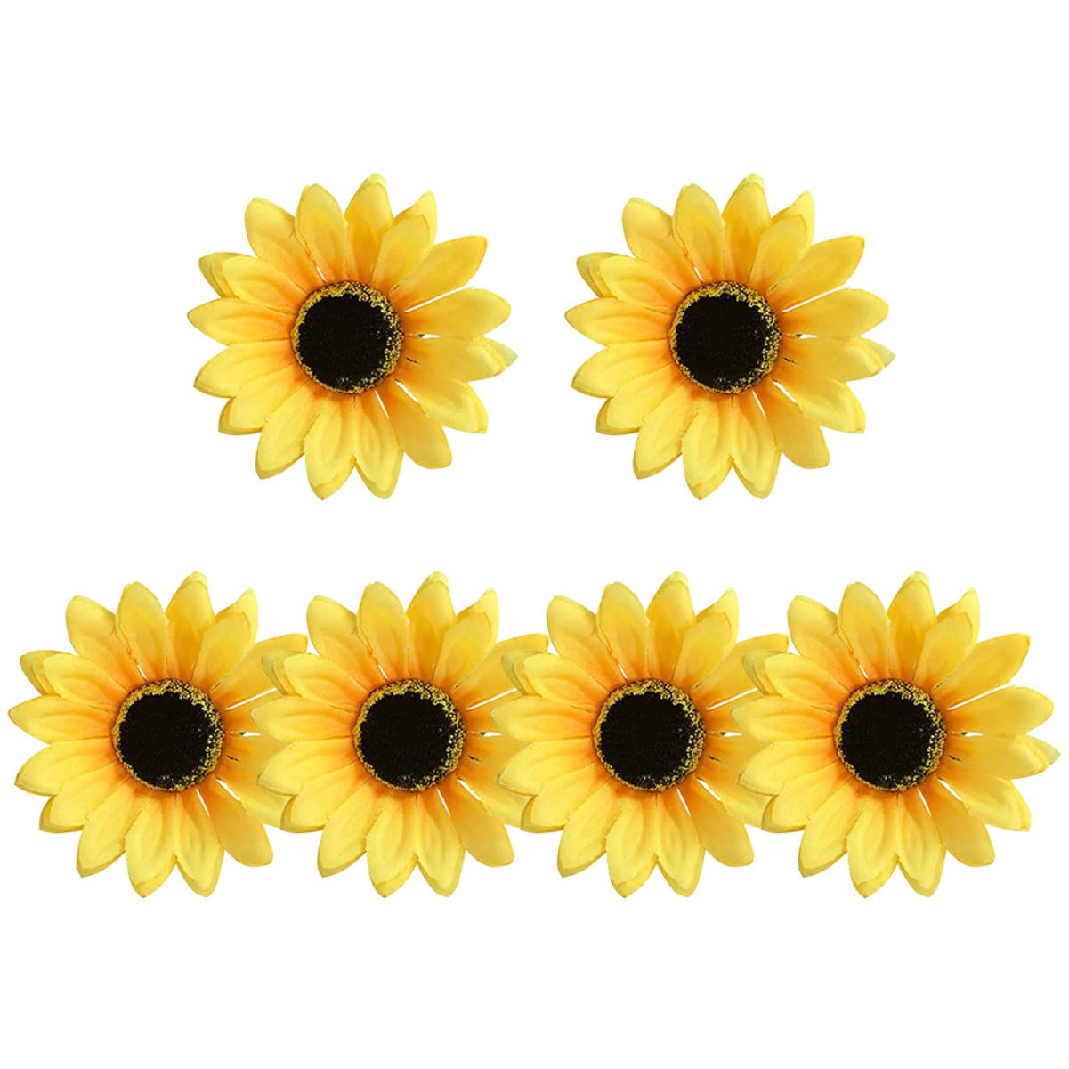 Angoily 18stücke Künstliche Sonnenblumen Serviettenringe Dekoration Für Festlichkeiten Hochzeiten Und Familienfeiern Für Tischarrangements Und Besondere Anlässe