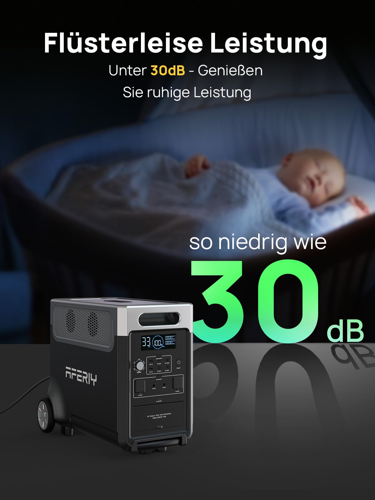 AFERIY 3600W Tragbare Powerstation 3840Wh, Erweiterbar Auf 10520Wh LiFePO4 Solargenerator, 13 Ausgänge, mit APP, <10ms USV, Reine Sinuswelle 230V, für Off-Grid/Stromausfälle/Garten/Camping/Wohnmobil