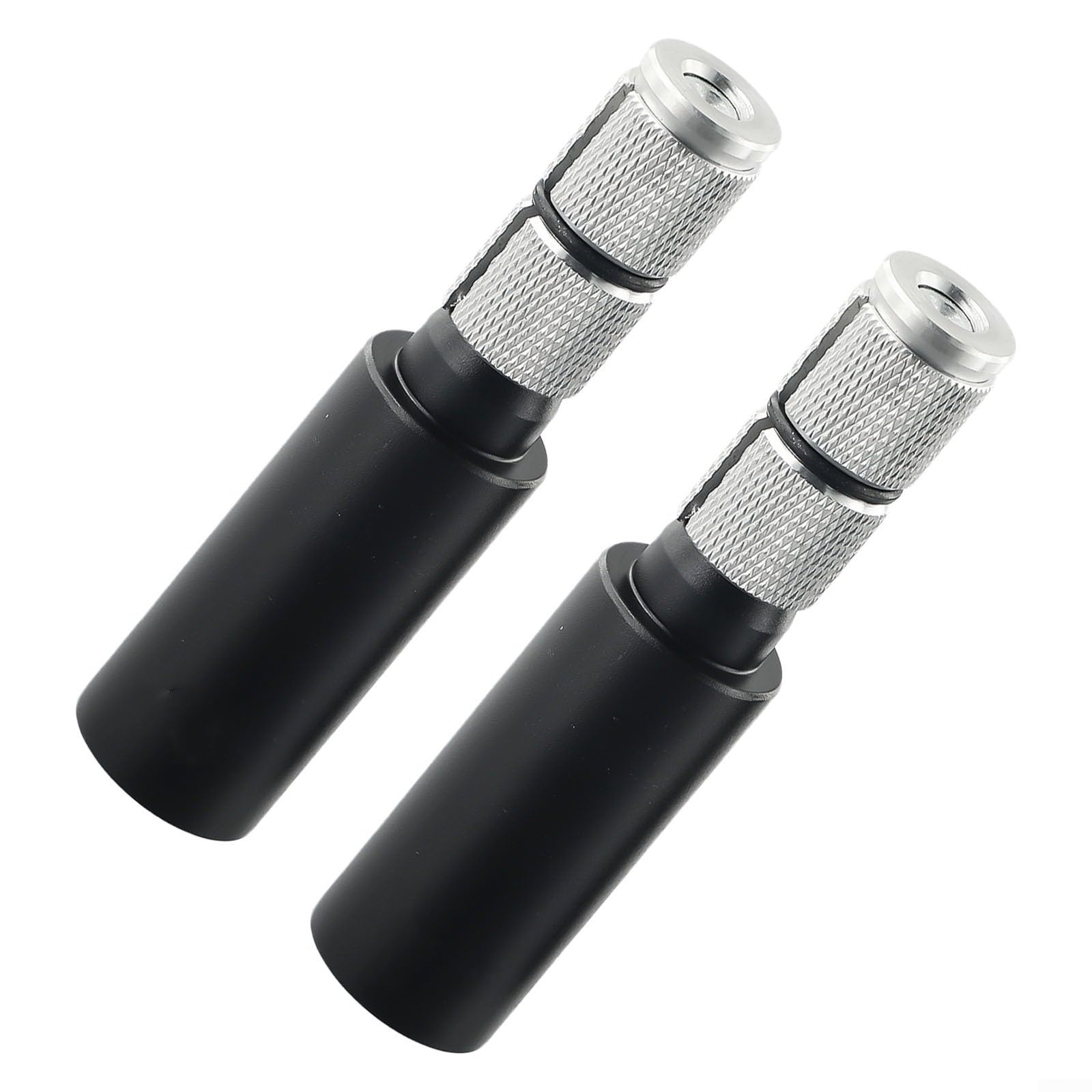 Glewi Aluminium Alloy Bicycle Handlebar Extender Riser Adapter,100mm Length for 15-20mm ID Fork Stem Mountain Bike Upgrade Black 2 Pack black