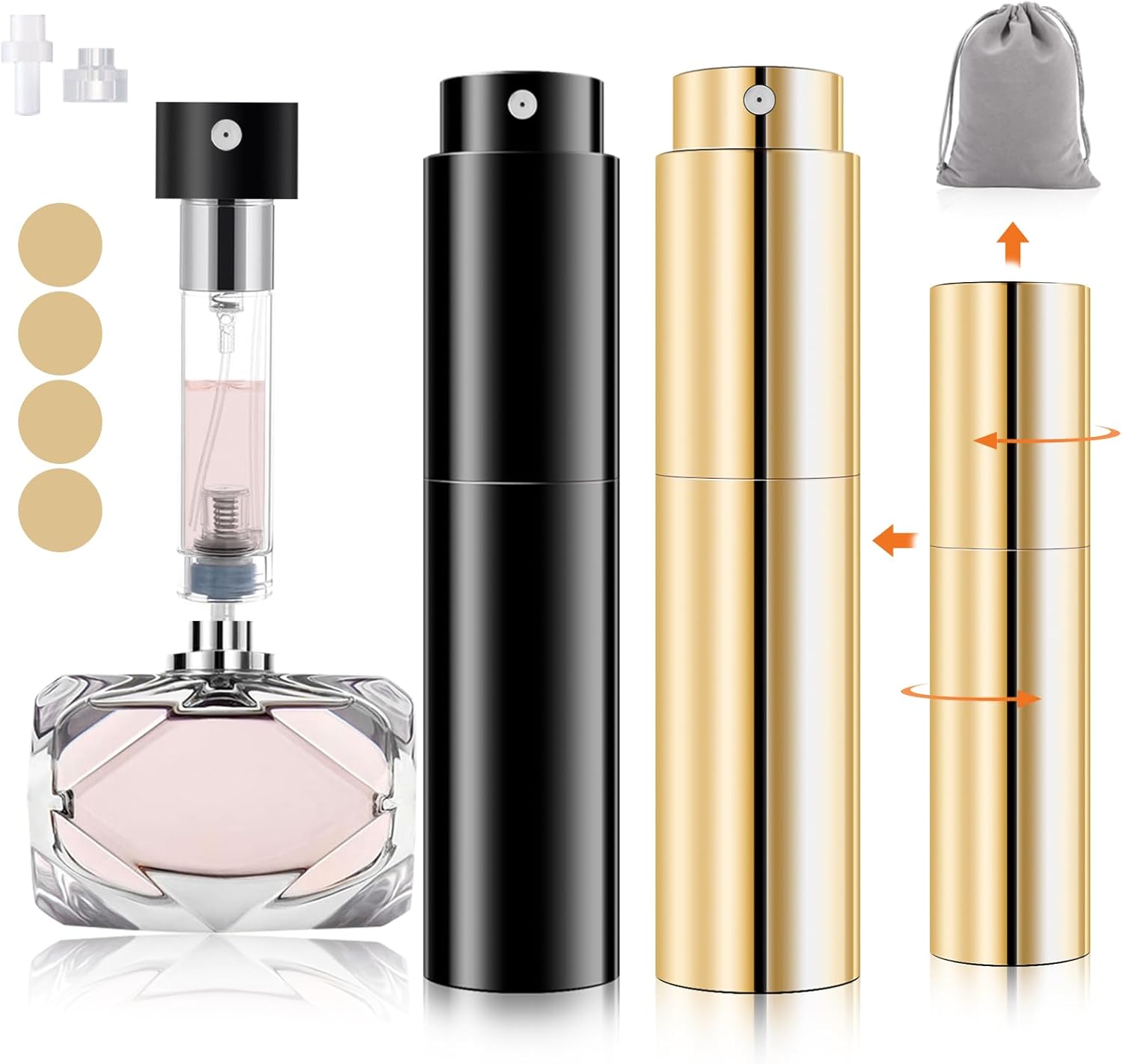 Refillable Mini Perfume Atomizer in Matte Silver for Kuwait Ubuy