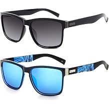TAC Polarized Rectangular Trendy Sunglasses for Men Women, UV400 Protection