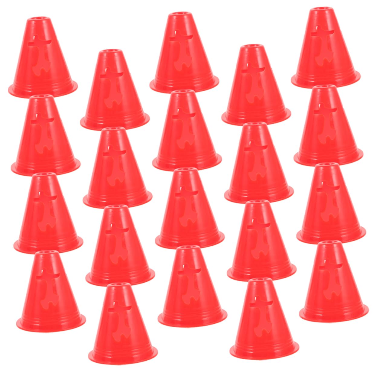 TOYANDONA Conos Deportivos para Taladros Jugar Conos Práctica Capacitación Obstáculo Conos para Deportes Conos De Entrenamiento para Taladros Educación Física Rojo