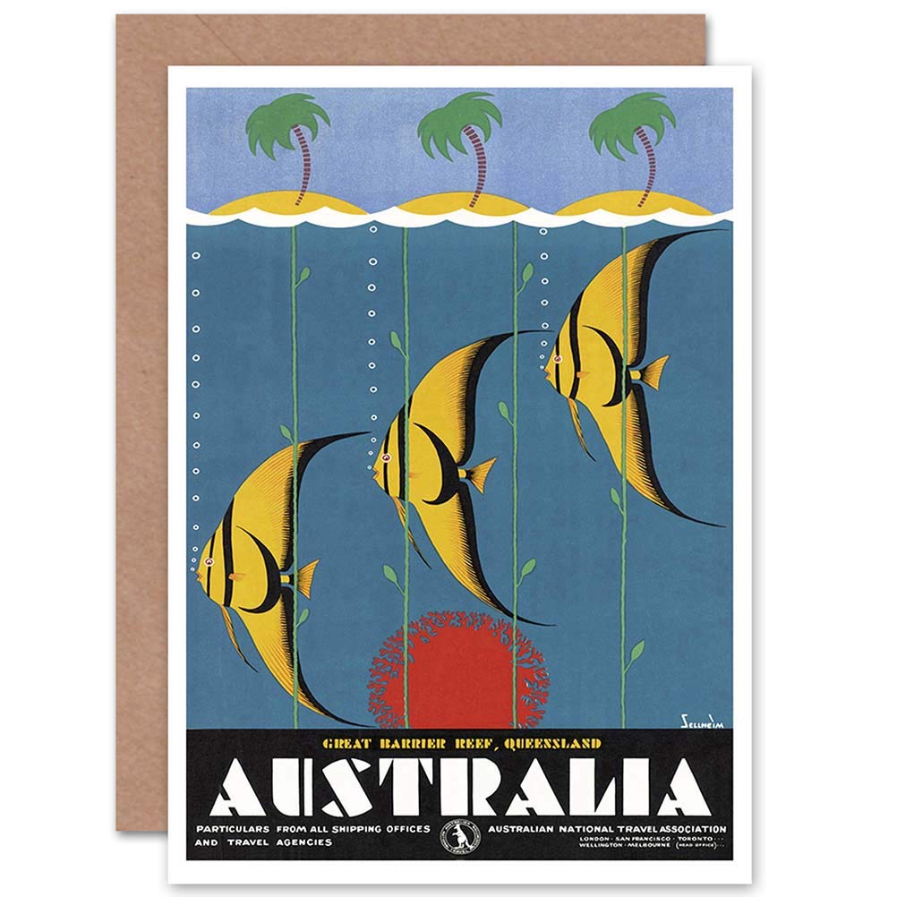 Wee Blue Coo GREAT BARRIER REEF QUEENSLAND AUSTRALIA FISH TROPICAL GREETINGS CARD