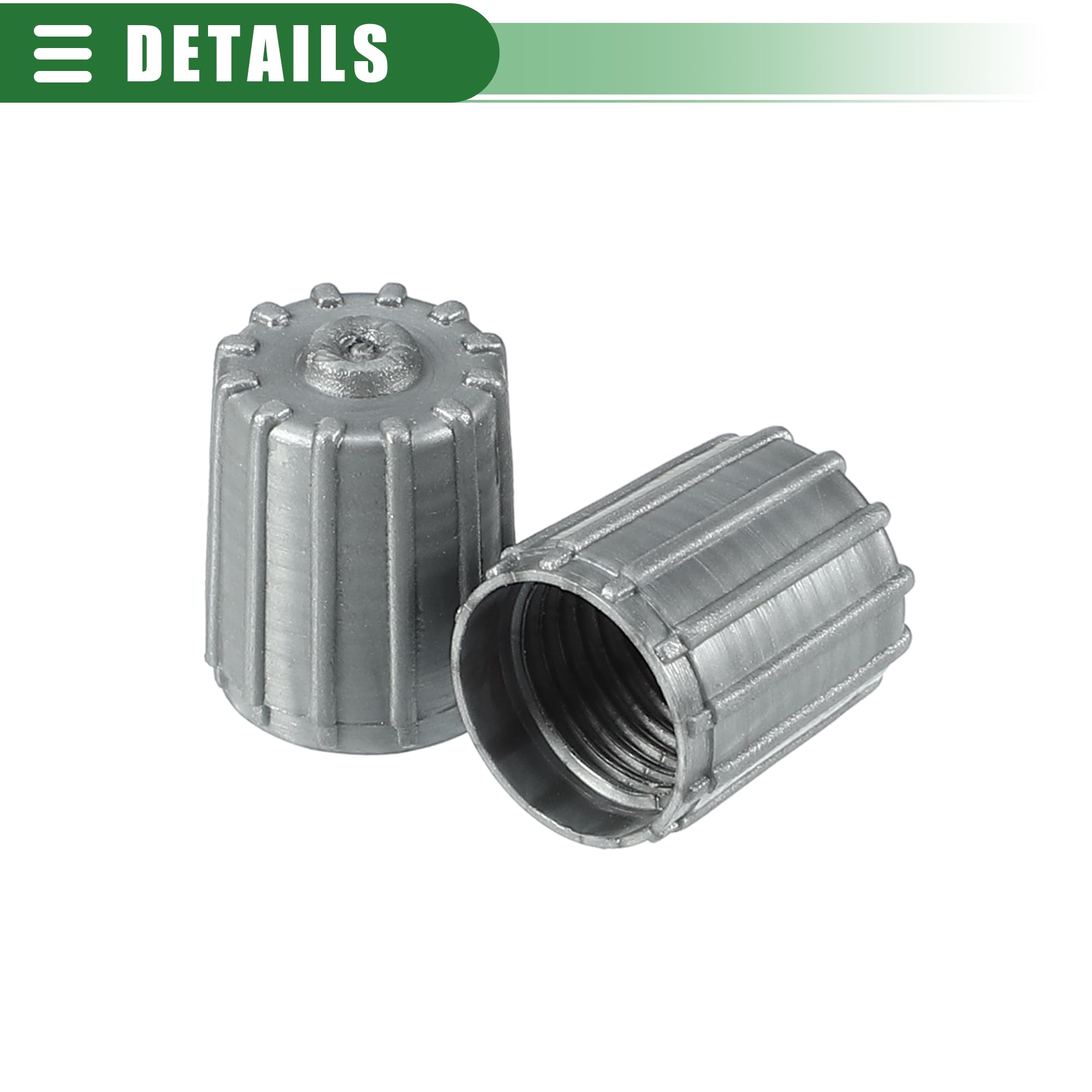 Tappi Valvola Marcraft (5 Pezzi) – Plastici Universali Con Guarnizione In Gomma Per Auto, Moto, Camion – Grigi - 2