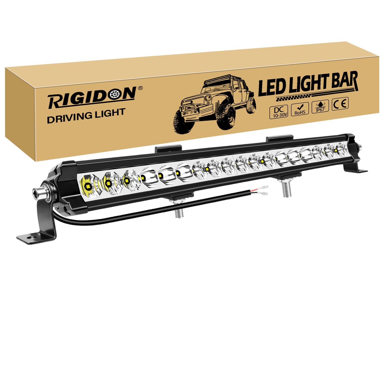 RIGIDON 20 zoll 50 cm 60W 6000lm außen led lichtleiste, 12V 24V lightbar