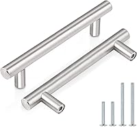 Vista 14 de Manijas Probrico modernas para gabinetes de cocina, con forma de T, color blanco