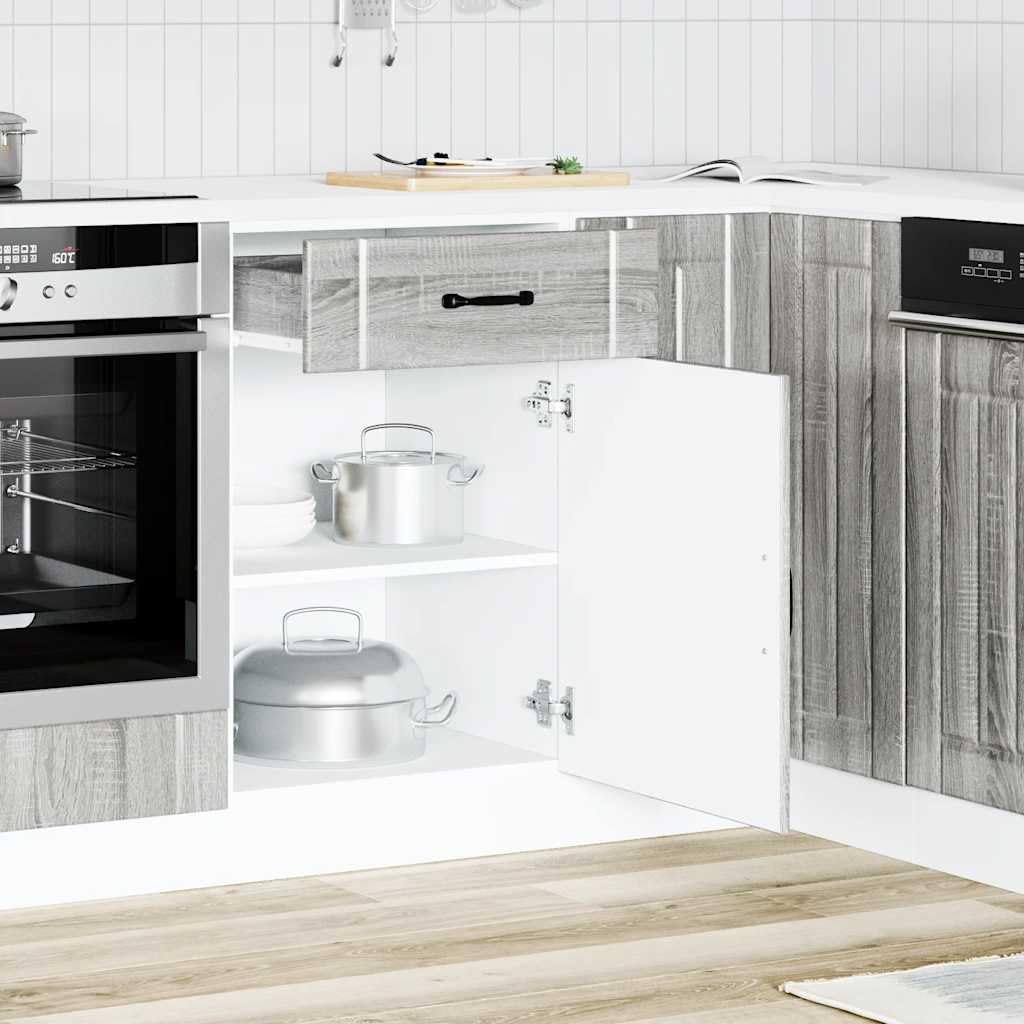 vidaXL Base da Cucina Lucca Grigio Sonoma in Legno Multistrato